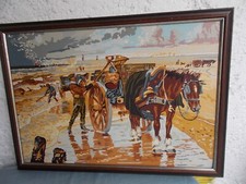 * Krabbenfischer * fertig gemalt * mit Holzrahmen * 53x38 cm *