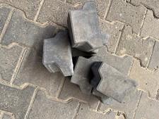 Pflastersteine 8 cm anthrazit -halbe Steine- (Endstücke)