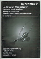 BEDIENUNGSANLEITUNG MICROMAXX-STAUBSAUGER