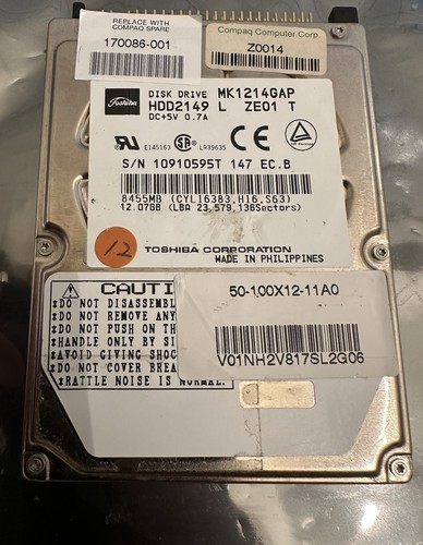 Toshiba mk1214gap 12gb - toshiba,