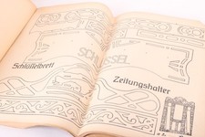Antikes "Heft 85" Laubsäge-Vorlagen Küchengegenstände Jugendstil um 1900