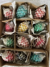 Weihnachtskugeln Lauscha Antik Christbaumschmuck Zapfen Glas