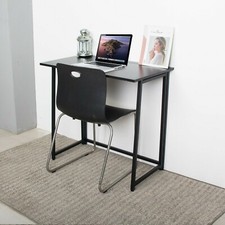 Klappbarer Büro Schreibtisch Tisch schwarz Holz Computer Heim Studio Laptop 24 Stunden Lieferung