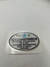 Aufkleber Vespa Händlerschild für's Beinschild Galli