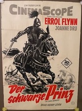DER SCHWARZE PRINZ | Originalplakat EA 1955 Centfox | DIN A1 | Errol Flynn