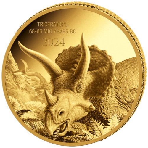 Goldmünze triceratops - goldmünze,