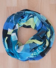 Cecil Loop Schal petrol/mint/weiß/blau/dunkelblau/gelb/schwarz, ca. 52x77 cm