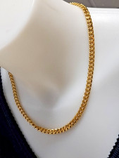 vintage  Kette vergoldet 7mm  Panzerkette  Damen Herren  45cm  nie getragen