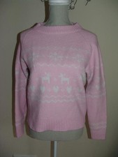 •●♥ New Yorker FB Sister - Strickpulli Weihnachtspullover - Gr. S - rosa ♥●• 23