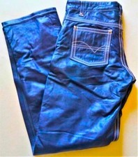 LEDERHOSE royalblau Lederjeans