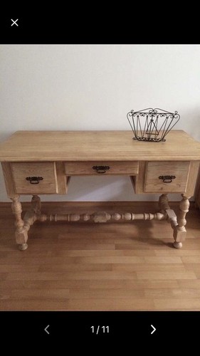 Schreibtisch vollholz pinie - vollholz,