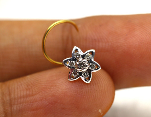 Blumen diamantring 18k - blumen,