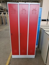C+P Metallspind 3 Türen rot grau abschließbar 90cm breit belüftet