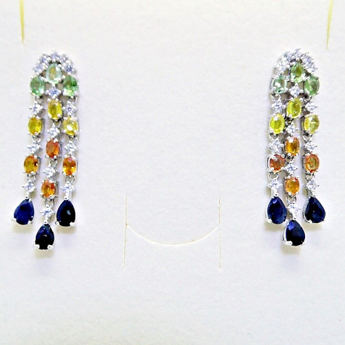 Multicolor saphir ohrringe - cz,