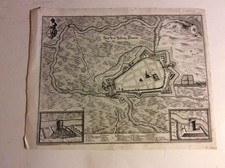 "Statt und Vestung Demmin" Kupferstich Merian um 1650  rom2