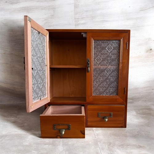Vintage holz mini schrank mit - vintage,
