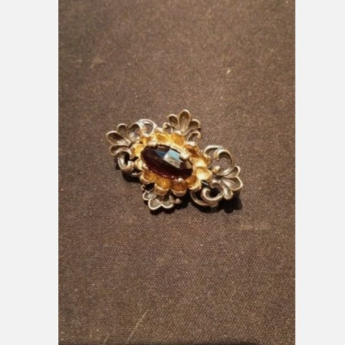 Vintage silber brosche mit - silber,