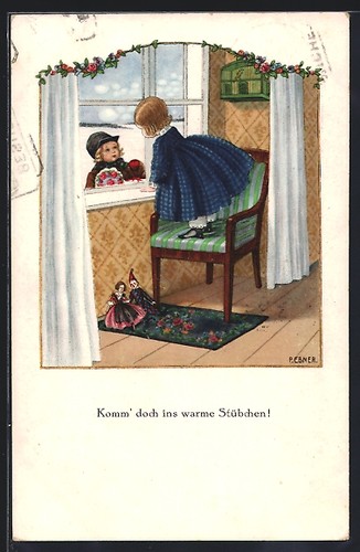 Künstler pauli ebner - künstler-ak,