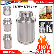 Misney® Milchkanne Edelstahl Milchkrug Milch Transportkanne Milchbehälter 28-64L