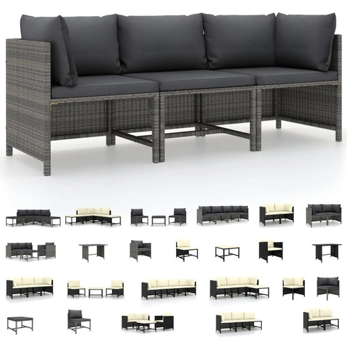 Poly rattan sitzgruppe lounge - rattan,