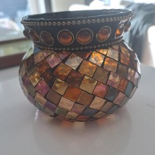 Partylite Bel Mondo Global Mosaik Windlichthalter Neu...Rarität