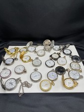 Sammlung Konvolut 24 Taschenuhren Quarz  Nicht Getestet Batterie Sind Leer