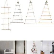 Weihnachtsbaum Shabby Wandbehang Handwerk Holzleiter DIY Jute String Chic