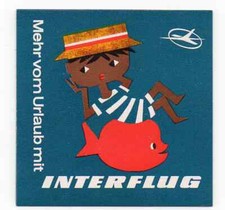 INTERFLUG KOFFERAUFKLEBER  DRUCKFRISCH - 12