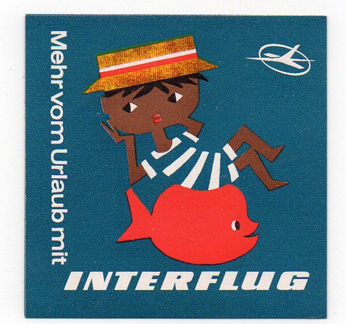 Interflug kofferaufkleber - interflug,
