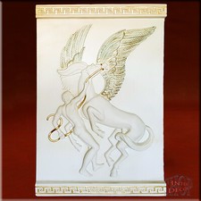 Relief Wandrelief 3D Wandbild PEGASUS Flachrelief Bild Antik Skulptur Kunstharz