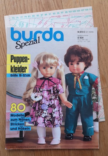 Burda 829 puppenkleider - e,