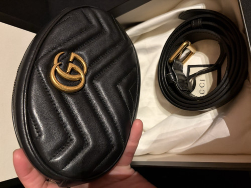 Gucci schwarze gürteltasche - gucci,