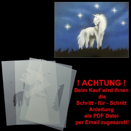 Schablone einhorn airbrush - schablone,