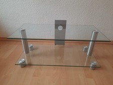TV-Tisch, Glas/Edelstahl