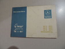 Mercedes-Benz 207 209 307 309 407 409 D Betriebsanleitung 11.1982