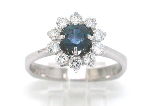 Saphir ring 750 - 750, weißgold