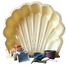 Sandkasten Sandmuschel Wassermuschel Planschbecken sand inkl Traktor + Eimer-Set