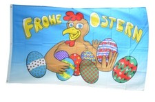 Fahne frohe ostern henne und - ostern,