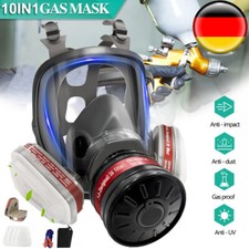 Staubmaske Gasmaske Lackiermaske Atemschutz Vollmasken mit Aktivkohle Filter DHL