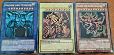 Yugioh! Alle 3 Götterkarten! Slifer Himmelsdrache Drache von Ra Obelisk YGLD