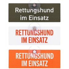 Rettungshund im Einsatz Schild
