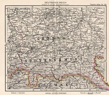 Deutsches Reich-Südliches Generalgouvernement +Landkarte 1941+ Krakau, Tarnow