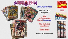 Onslaught 1996 - MARVEL - Crossover mit ALLEN 33 Marvel Comics & 3 BCW Schubern