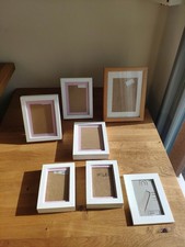 7 x Ikea Bilderrahmen -  6 x RIBBA,  1 x NYTTJA Bilderrahmen weiß & braun