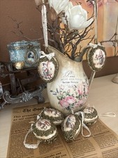 6 Stück Ostereier Vintage