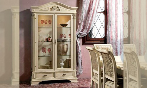 Vitrine glasvitrine massivholz - vitrine,