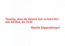 Martin Kippenberger, "Liebes Geld", Postkarte, postcard, carte postale,