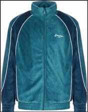 Sean John Trainingsjacke Velours Script Logo Colorblock Velvet XXL (Wie Neu)
