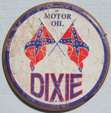 Dixie Motor Oil Tankstellen Werbung -  Metall Schild - Made in USA