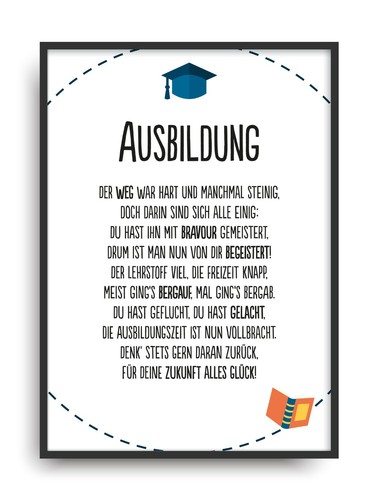 Geschenk karte ausbildung - karte,